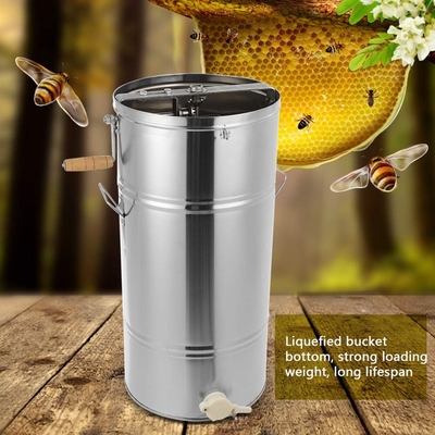 Garment Shops Large Two 2 Frame Stainless Steel Bee Honey Extractor SS Manual Crank Honeycomb Spinner