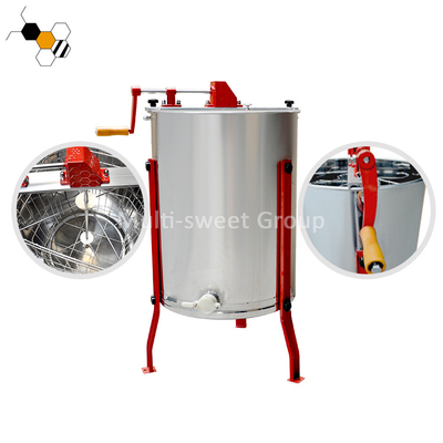 Customizable Stainless Steel 4 Frames Manual Honey Extractor Juicer for Honey